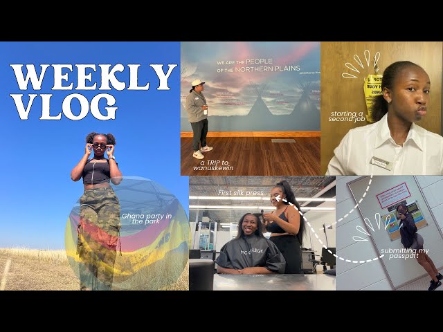 WEEKLY VLOG|submitting my passport to IRCC,first silk press, GH party, starting a new job, GSA trip