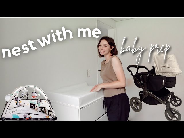 ORGANISE & PREP FOR BABY WITH ME🧺 thrifting in korea, stroller unboxing & minimal nursery setup