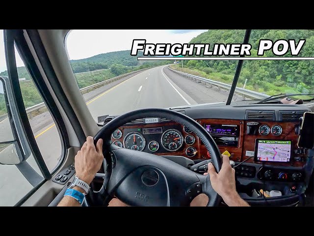 2019 Freightliner Cascadia with 44' Car Trailer - Big Rig POV Driving Review (Binaural Audio)