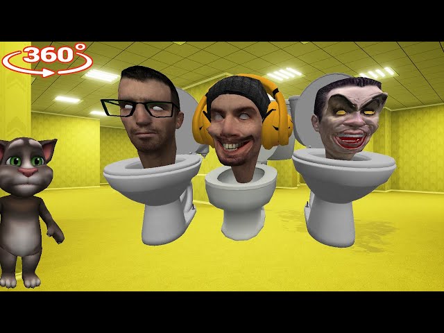 SKIBIDI TOILETS Chasing Us in BACKROOMS - Minecraft 360°!