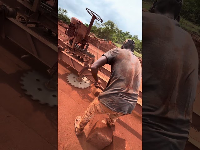 Amazing red stone cutting method #machine #shorts #trending #viralvideo #Cutter #Excavator #digger