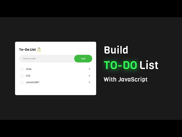 How to create To-Do list app using html , css & js | Tutorial