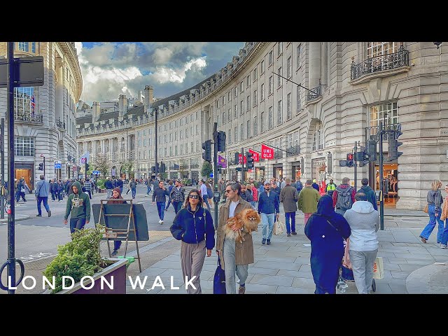 London Walk - Oct 2023 | Oxford Street, Regent Relaxing Walking tour in Central London [4K HDR]