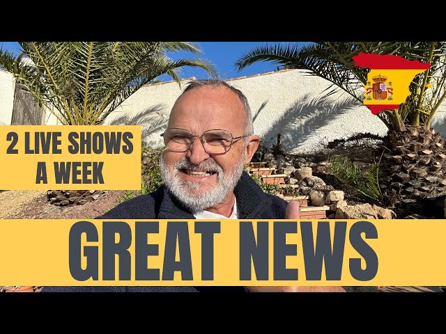 Great news Expat in Mazarrón live twice a week #expatinmazarron