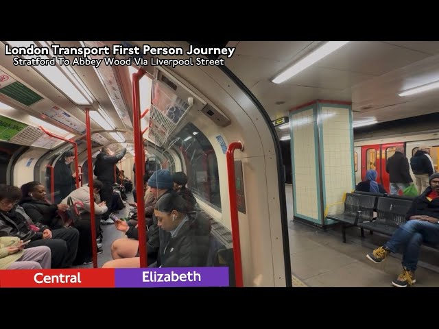 London Underground & Elizabeth Line Journey: Stratford To Abbey Wood Via Liverpool Street 🇬🇧