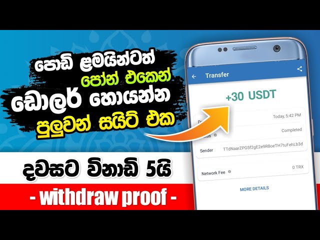 Daily free trx earn website sinhala | e money sinhala | how to make money online sinhala