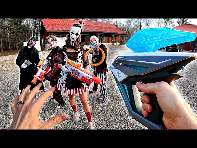 NERF WAR | They turned my wife into a CLOWN!