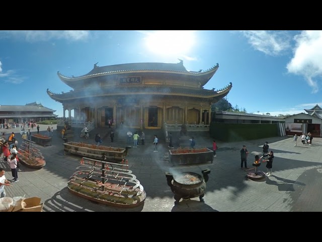 Yuxian Buddhist Temple on Mount Emei, Sichuan, China (  360 video )