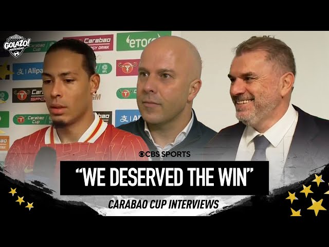 Virgil van Dijk, Arne Slot, Ange Postecoglou react to Liverpool's 1-0 LOSS against Tottenham | CBS