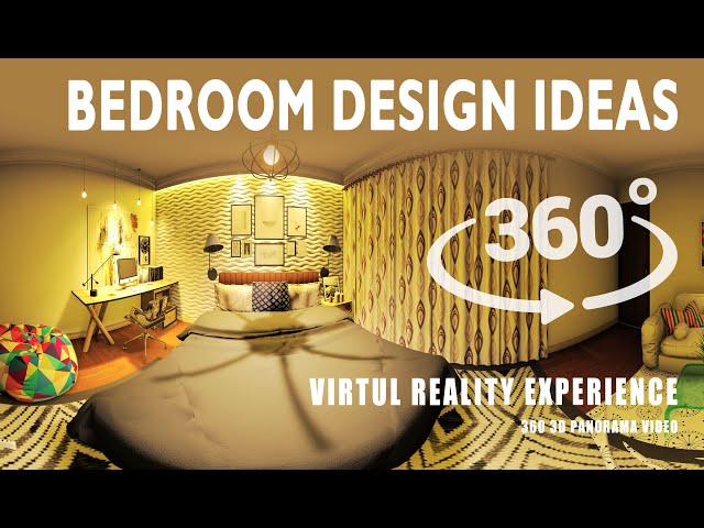 BEDROOM DESIGN IDEAS 360 VR VIDEO / 360 VR Interior / 3d Interior Design / 4K animation