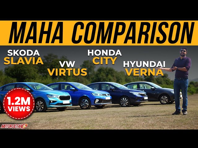 Hyundai Verna vs Honda City vs Skoda Slavia vs VW Virtus - MAHA COMPARISON