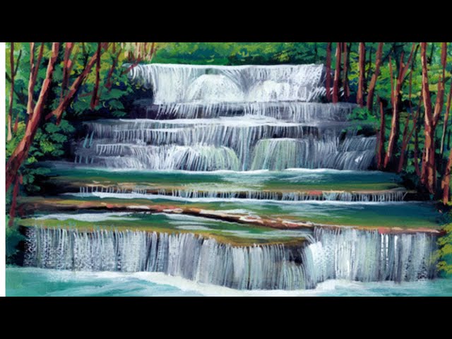 Relaxing Music with Nature Sounds - Waterfall HD , Meditation ,Sleep , Stress Relief , Forest , Clam