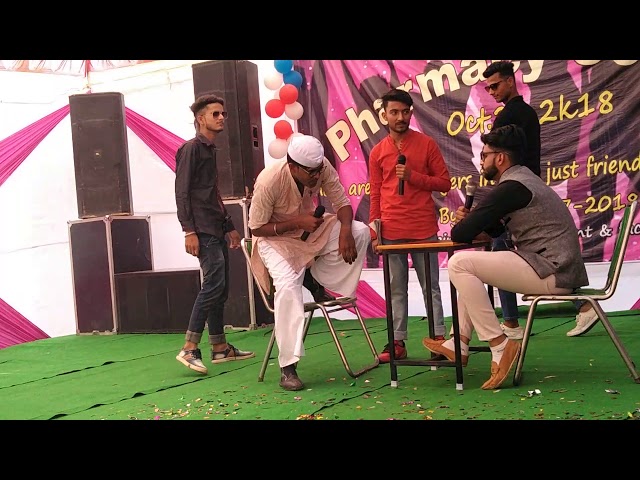 Latest funny natak (saharanpur pharmacy college) fresher party