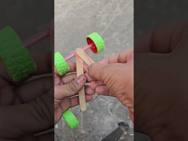 How to Make a Powerful Ice Cream Stick Car – DIY Engineering Project #shorts #trending #stemprojects