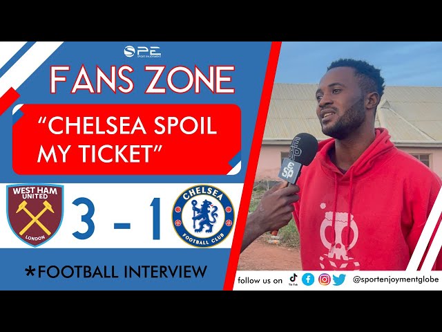 WESTHAM 3-1 CHELSEA | Premier league fans match reaction | sport enjoyment