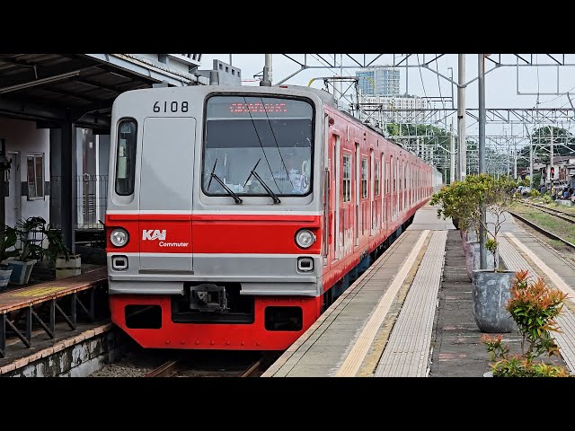 [4K] Stasiun Kemayoran: Kompilasi Kereta JR 205, TM 6000, CC 201 | KRL Commuter Line (2/2)