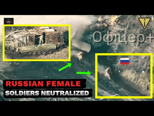 Trapped & Doomed: Ukrainian FPV Drones Stalk Russian Service Women & Male Soldiers Like Predators