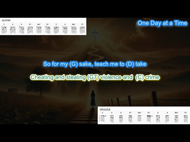 One Day at a Time (no capo) play along with scrolling guitar chords and lyrics