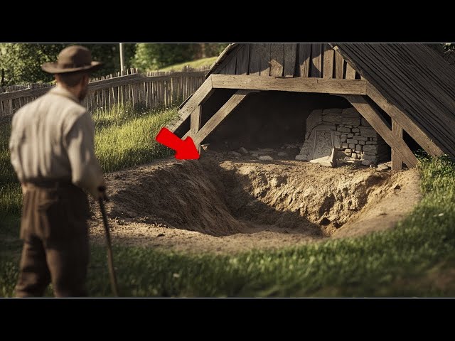 UN GRANERO VIEJO DE UN GRANJERO SE DERRUMBA, REVELANDO UN SECRETO CENTENARIO BAJO TIERRA