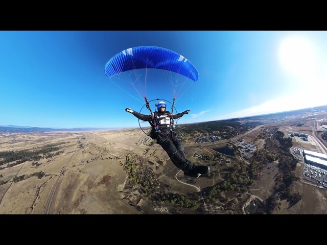 Paramotor fly bys and under the bridge