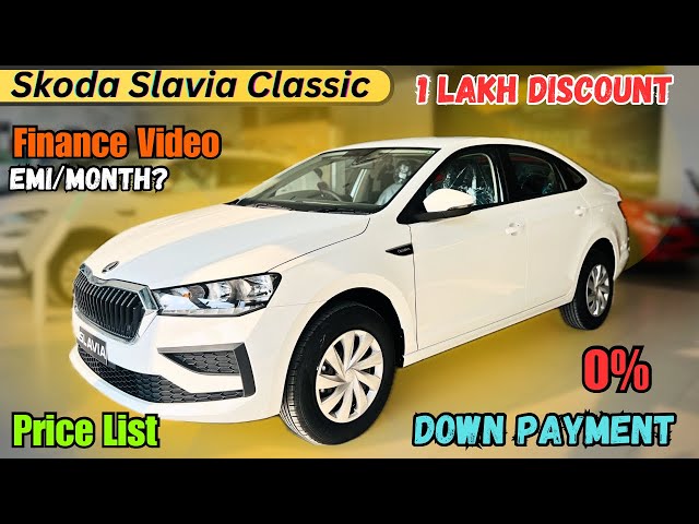 Skoda Slavia 1.0 Cassic Finance Detailed ✅ Down Payment & EMI ❤️ Low Rate Of Interest