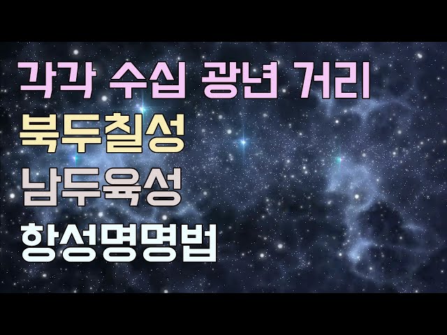 북두칠성 / 남두육성 : 우리은하속 큰곰자리와 궁수자리에 있음 / 북극성 - 항성명명법 / 안드로메다은하에도 이런 별들이 있을까?