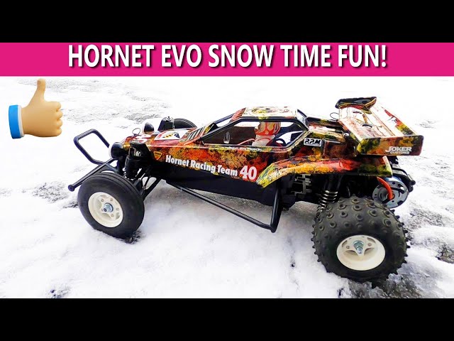 Tamiya Hornet EVO VS SNOW First on youtube?