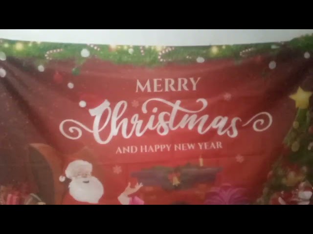 Unboxing Merry Christmas and Happy New Year Banner from Shopee with my DIY Christmas Tree