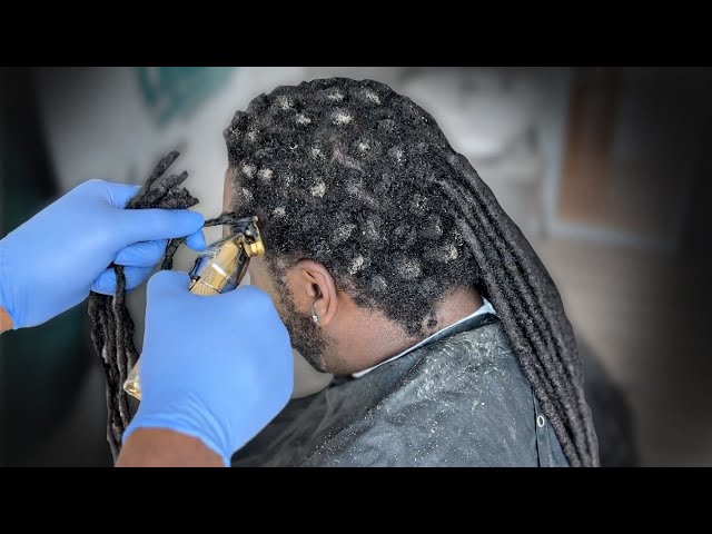 WORSE BUILD UP I'VE EVER SEE ON A CLIENT | CUTTIING OFF LOCS TUTORIAL | BARBER HOW TO | GAMECHANGER