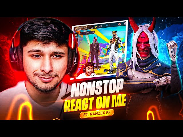 @NonstopGaming_ LIVE REACTION ON MY GAMEPLAY 😱😈 I AM PANEL USER ??😨 || RANZEX FF