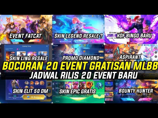 LEAKED 20 FREE MOBILE LEGENDS EVENTS THAT WILL BE PRESENT FATCAT, KOF, BOUNTY HUNTER EVENTS