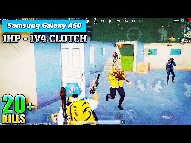 Samsung Galaxy A50 Pubg Mobile 60FPS - Gaming | 1HP Clutch Movement | Best Sensitivity Settings