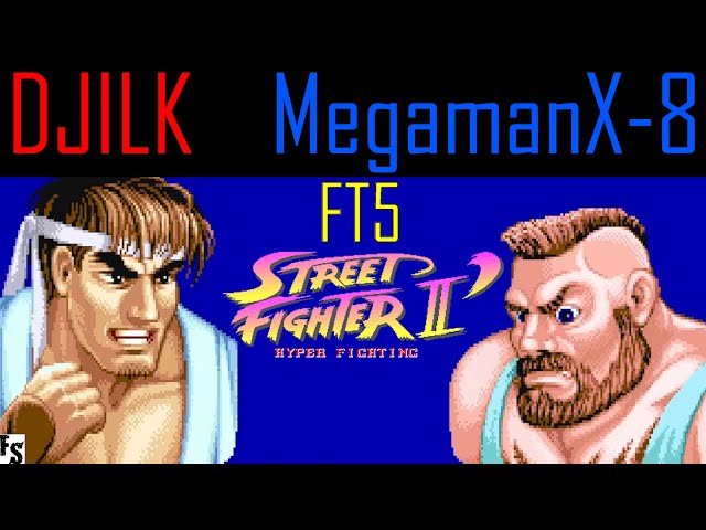 Street Fighter II' - Hyper Fighting - DJILK [Ryu] vs MegamanX-8 [Zangief] (Fightcade FT5)