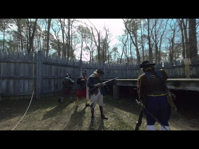 Jamestown Settlement Matchlock Musket Volley (LOUD!) VR 180 3D