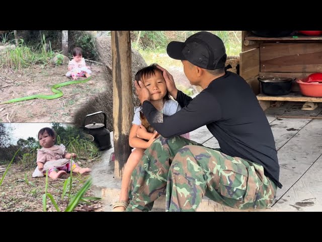 Father and son celebrate Tet sadly far away, because they lack a mother.