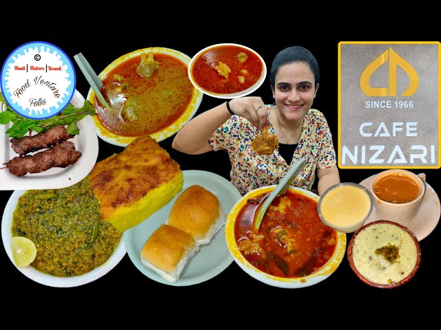 MUMBAI FAMOUS Kheema Pav at Cafe Nizari | AAB GOSHT | PAYA | BREAD PUDDING | SEEKH KEBAB | NIHARI 😍🔥