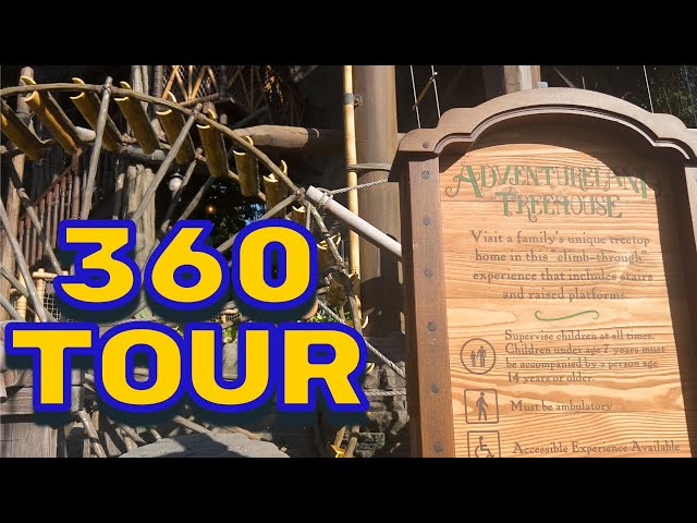 🌴🏠 Disneyland's Adventureland Treehouse: 360° 8K Virtual Walkthrough 🌿✨