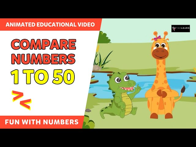 Compare numbers from 1 to 50 | Number Sense | Counting with Gaffy | Fun with Numbers | TicTacLearn