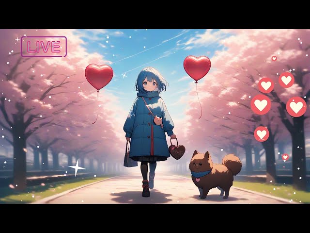 🌸 Valentine’s Lofi Walk in the Park 🌿 Romantic Chill Beats for Love & Relaxation