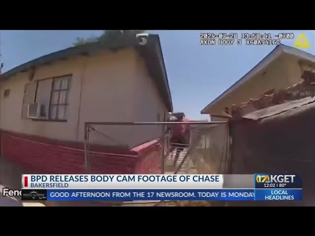 Bakersfield PD releases body cam footage of a chase