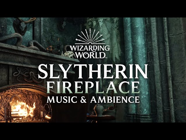 Slytherin Fireplace  | Hogwarts Common Room Music & Ambience