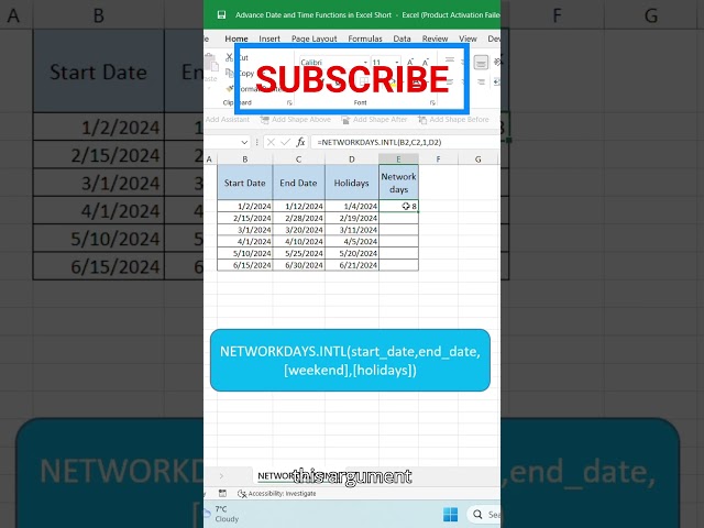 NETWORKDAYS.INTL function in Excel!