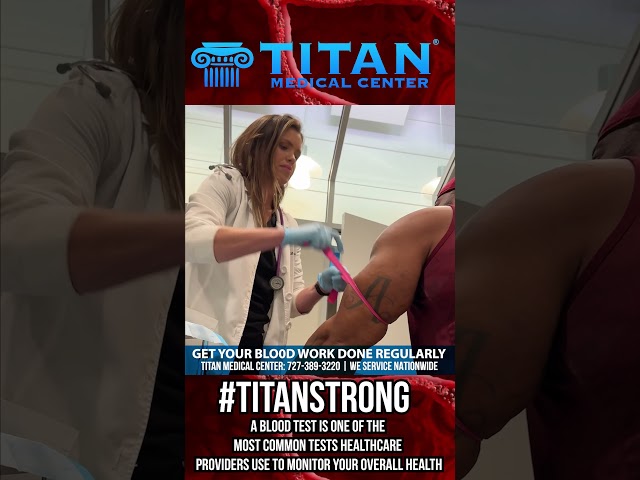 Big Dru gets his blood work done on-site at Titan Medical