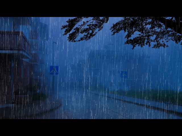 Fall Asleep Immediately in 5 Minutes - Torrential Rain & Huge Thunder Sounds at Night to Deep Sleep