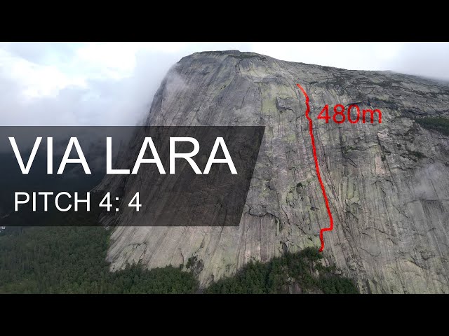 Via Lara, Pitch 4 (4), Hægefjell | POV Trad Climbing