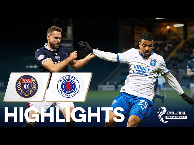 Dundee 1-1 Rangers | Rangers Held At Dundee To Fall Further Adrift Of Top | William Hill Premiership