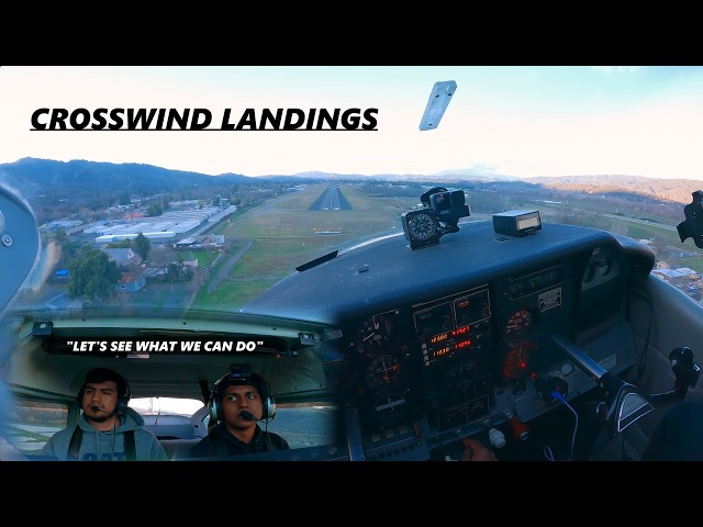 Cessna 182 Cockpit 4k POV - Crosswind Landings