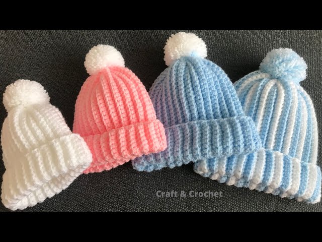 Easy & fast crochet baby hat/crochet beanie/crochet for beginners