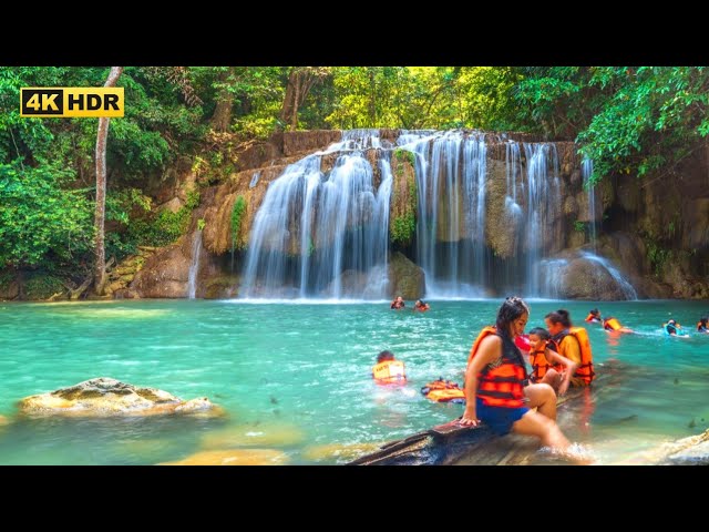 Erawan Waterfalls | Erawan National Park Kanchanaburi | 4K HDR | Thailand 2025