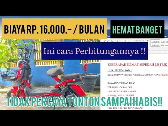 Hemat banget pakai sepedah listrik 16 ribu perbulan !! Begini cara menghitungnya // #sepedahlistrik